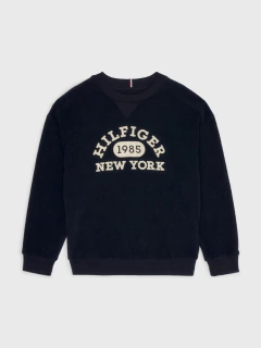 Moletom Tommy Hilfiger Fleece Azul Marinho - TH0559 - Tamanho 10 anos na internet
