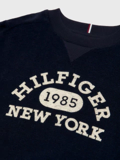 Moletom Tommy Hilfiger Fleece Azul Marinho - TH0559 - Tamanho 10 anos - Mimos de Orlando