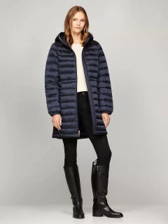 Jaqueta Tommy Hilfiger feminina puffer 7/8 Azul Marinho - TH0076 - Tamanho P - comprar online
