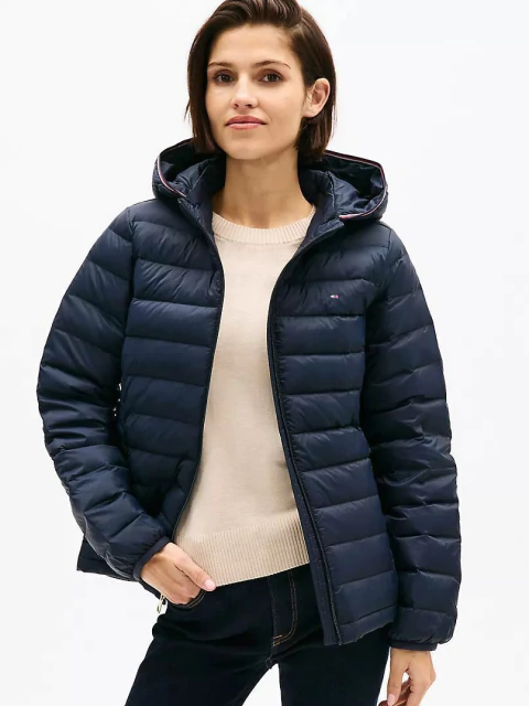 Jaqueta Feminina Tommy Hilfiger Puffer Azul Marinho - TH76345 - Tamanho G - comprar online