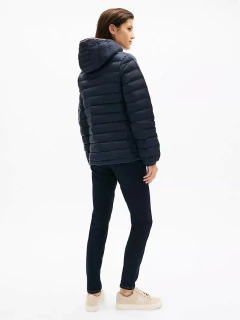 Jaqueta Feminina Tommy Hilfiger Puffer Azul Marinho - TH76345 - Tamanho G - loja online