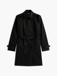 Trench Coat Feminina Tommy Hilfiger com Cinto Preta - TH7647 - Tamanho P - loja online