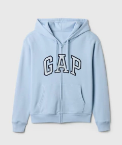 Imagem do Moletom Gap Zíper Feminino Azul Claro -GAP8871 - Tamanho M