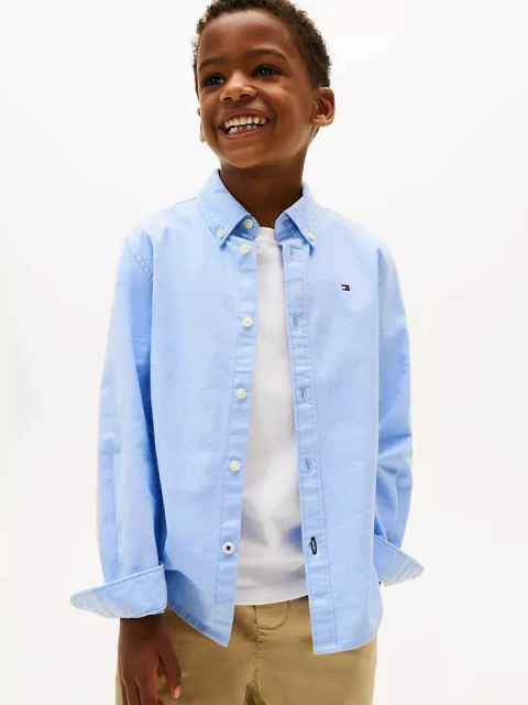 Camisa Social Tommy Hilfiger Powder Blue - Menino - TH0995 - Tamanho 8 - 10 anos - comprar online