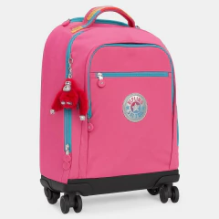 Mochila Kipling com rodinhas New Zea para laptop de 15 polegadas - Pink Stripe - comprar online