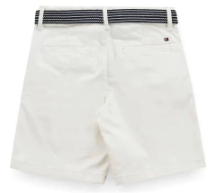 Imagem do Bermuda Sarja Tommy Hilfiger Creme com cinto - TH9612 - Tamanho 12 anos