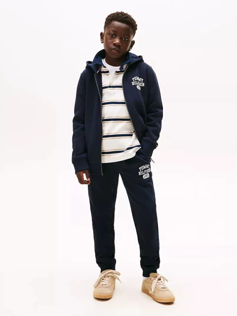 Conjunto Moletom Fleece Tommy Hilfiger Azul Marinho - TH005 - Tamanho 12 - 14 anos - comprar online