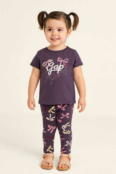 Conjunto Camiseta e Legging Gap Infantil Lacos - Tamanho 4 anos - comprar online