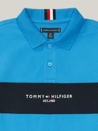 Camiseta Infantil Polo Tommy Hilfiger - Azul- TH40366- Tamanho 6 - 7 anos - Mimos de Orlando