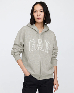 Moletom Gap Zíper Feminino Cinza -GAP654 - Tamanho M