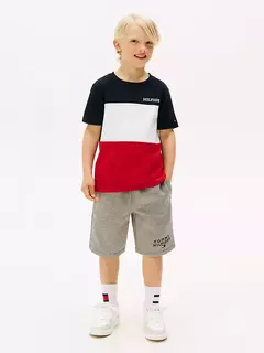 Camiseta Tommy Hilfiger Colorblock - TH8078 - Tamanho 12 - 14 anos - Mimos de Orlando