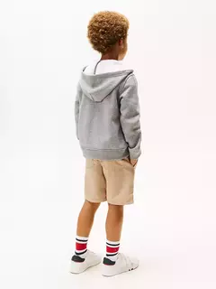 Moletom Tommy Hilfiger Ziper Cinza Escuro Ziper - TH5878 - Tamanho 4 - 5 anos - loja online