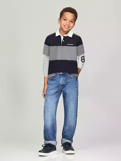 Camiseta Gola Polo Tommy Hilfiger Manga Longa - TH8712 - Tamanho 6 - 7 anos na internet