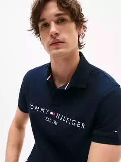 Camiseta Masculina Polo Tommy Hilfiger Azul Marinho - TH0990 - Tamanho GG na internet