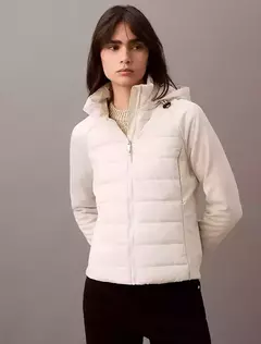 Jaqueta Calvin Klein híbrida feminina cor Chalk - Tamanho M - Mimos de Orlando
