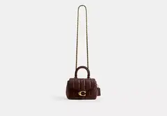 Bolsa Coach Tabby Top Handle Bag With Quilting - Smooth Leather/Brass/Maple - Mimos de Orlando