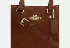 Bolsa Coach Station Carryall Bag – Suede Marrom - comprar online