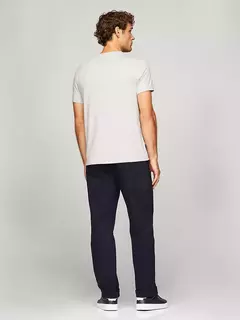 Camiseta Masculina Tommy Hilfiger Cinza Logo H- TH0987- Tamanho GG - loja online