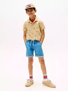 Camiseta Polo Tommy Hilfiger Cáqui- TH87- Tamanho 2 - 3 anos - Mimos de Orlando