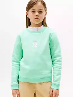 Moletom Tommy Hilfiger Infantil Verde Água - TH6876 - Tamanho 4 - 5 anos - comprar online