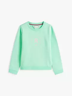 Imagem do Moletom Tommy Hilfiger Infantil Verde Água - TH6876 - Tamanho 4 - 5 anos