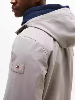 Jaqueta Lightweight Waterproof Tommy Hilfiger Cinza Escuro - TH7543 - Tamanho G - loja online