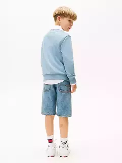 Moletom Tommy Hilfiger Fleece Blue - TH995- Tamanho 12 - 14 anos - loja online