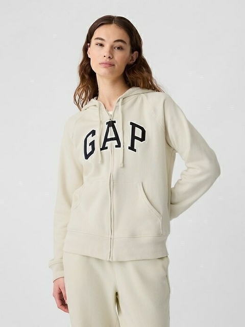 Moletom Gap Zíper Feminino Creme -GAP746 - Tamanho GG