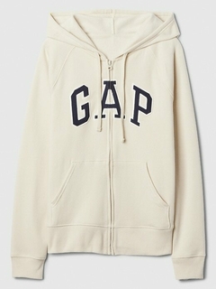 Moletom Gap Zíper Feminino Creme -GAP746 - Tamanho G - comprar online