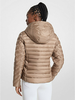 Jaqueta Reversível Nylon/Acolchoada Michael Kors Taupe/Bone Logo - Tamanho PP - comprar online