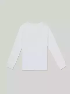 Camiseta Manga Longa Tommy Hilfiger Branca - TH0012 - Tamanho 8 - 10 anos - Mimos de Orlando