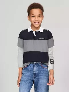 Camiseta Gola Polo Tommy Hilfiger Manga Longa - TH8712 - Tamanho 8 -10 anos - comprar online