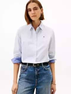 Camisa Feminina Regular Fit Stretch Oxford - Azul Clara - TH0026 - Tamanho P - comprar online