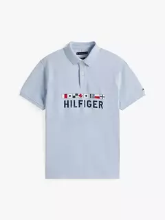 Imagem do Camiseta Masculina Gola Polo Tommy Hilfiger Azul Claro - TH013 - Tamanho G