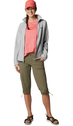 Jaqueta Fleece Feminina Columbia Regular Fit - Cinza - Tamanho G - loja online