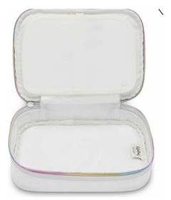 Conjunto Escolar Kipling Rainbow Cinza Mochila Estojo Lancheira - loja online