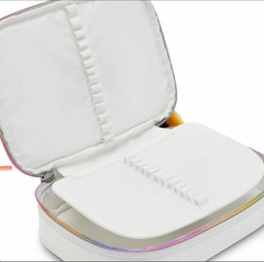 Conjunto Escolar Kipling Rainbow Cinza Mochila Estojo Lancheira - Mimos de Orlando