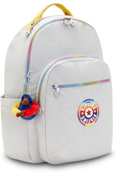 Conjunto Escolar Kipling Rainbow Cinza Mochila Estojo Lancheira - comprar online