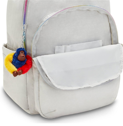 Imagem do Conjunto Escolar Kipling Rainbow Cinza Mochila Estojo Lancheira