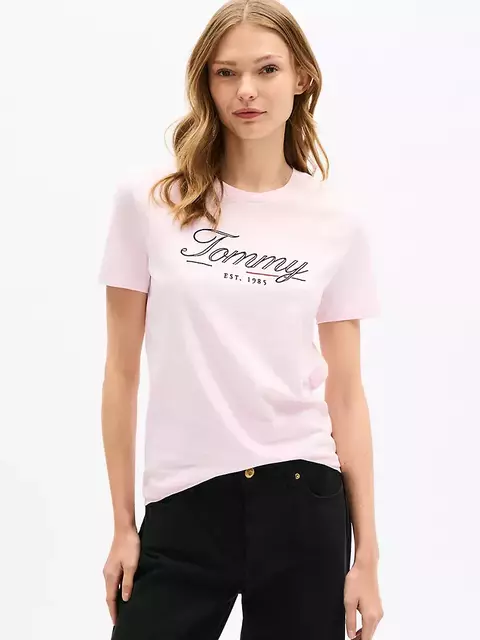 Camiseta Feminina Tommy Hilfiger Rosa Bebê - TH7498- Tamanho M - comprar online