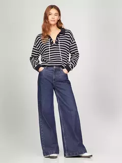 Sweater Feminino Corda Tommy Hilfiger Azul Marinho - TH5416 - Tamanho P na internet