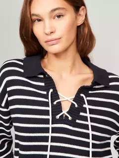 Sweater Feminino Corda Tommy Hilfiger Azul Marinho - TH5416 - Tamanho PP - Mimos de Orlando
