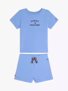 Conjunto bebe Tommy Hilfiger Azul Claro - TH9102 - Tamanho 18 meses na internet
