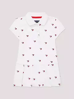 Vestido Tommy Hilfiger Branco Heart - TH4764 - Tamanho 24 meses - loja online
