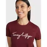 Camiseta Feminina Tommy Hilfiger Slim Vinho - TH125 - Tamanho P - comprar online