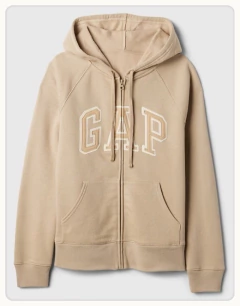 Moletom Gap Zíper Feminino Khaki -GAP256 - Tamanho G na internet
