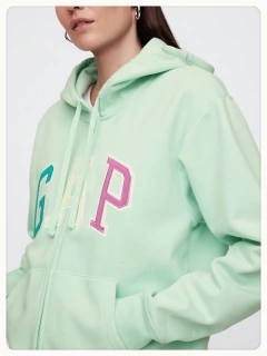 Moletom Gap Zíper Feminino Verde Água -GAP1164- Tamanho M - Mimos de Orlando