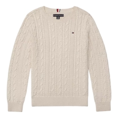 Sweater Tommy Hilfiger Menino Creme - TH1809- Tamanho 8 - 10 anos