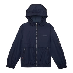Jaqueta Corta Vento Infantil Tommy Hilfiger Azul Marinho - TH0073 - Tamanho 8 - 10 anos