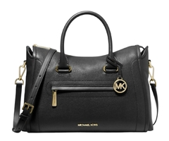 Bolsa Michael Kors Carine Couro - Preto - comprar online